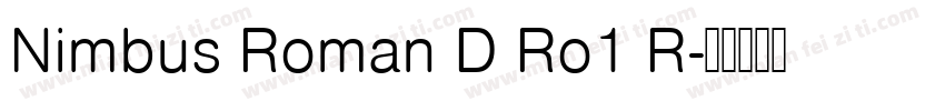 Nimbus Roman D Ro1 R字体转换